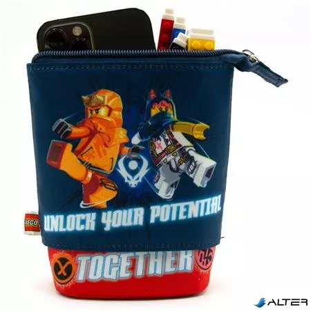 Tolltartó, cipzáras, pop-up, LEGO "Ninjago Together", kék-piros-mintás