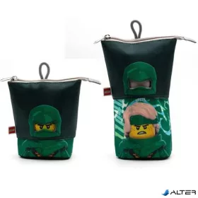   Tolltartó, cipzáras, pop-up, LEGO 'Ninjago Lloyd', fekete-zöld-mintás