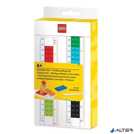 Vonalzókészlet, építhető, 2 darabos, mini figurával, LEGO
