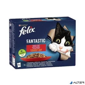   Macskaeledel, 12x85 g, FELIX 'Fantastic', házias válogatás