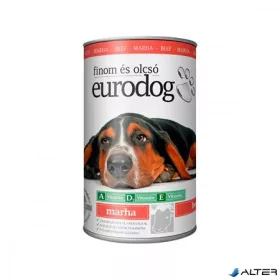 Kutyaeledel, konzerv, 1240 g "Eurodog", marhás