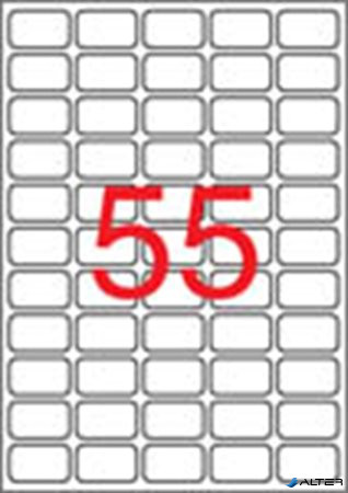 Etikett, univerzális, 36,8x23,8 mm, eltávolítható, kerekített sarkú, APLI, 5500 etikett/csomag