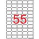 Etikett, univerzális, 36,8x23,8 mm, eltávolítható, kerekített sarkú, APLI, 5500 etikett/csomag