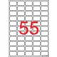 Etikett, univerzális, 36,8x23,8 mm, eltávolítható, kerekített sarkú, APLI, 5500 etikett/csomag