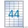 Etikett, 48,5x25,4 mm, poliészter, kerekített sarkú, APLI, átlátszó, 440 etikett/csomag