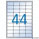 Etikett, 48,5x25,4 mm, poliészter, kerekített sarkú, APLI, átlátszó, 440 etikett/csomag