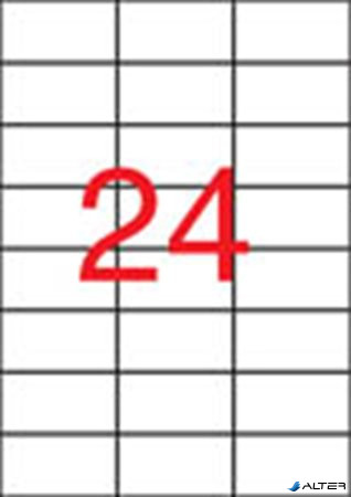 Etikett, 70x37 mm, poliészter, APLI, átlátszó, 240 etikett/csomag