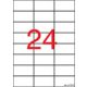 Etikett, 70x37 mm, poliészter, APLI, átlátszó, 240 etikett/csomag