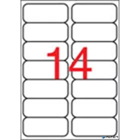   Etikett, 99,1x38,1 mm, poliészter, kerekített sarkú, APLI, átlátszó, 140 etikett/csomag