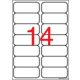 Etikett, 99,1x38,1 mm, poliészter, kerekített sarkú, APLI, átlátszó, 140 etikett/csomag
