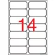 Etikett, 99,1x38,1 mm, poliészter, kerekített sarkú, APLI, átlátszó, 140 etikett/csomag