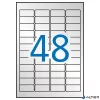 Etikett, 45,7x21,2 mm, poliészter, időjárásálló, kerekített sarkú, APLI, ezüst, 960 etikett/csomag