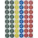 Etikett, árengedmény, 24 mm, kör, színes, APLI, 240 etikett/csomag, -20-50%