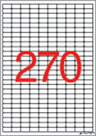Etikett, univerzális, 17,8x10 mm, eltávolítható, kerekített sarkú, APLI, 6750 etikett/csomag