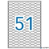 Etikett, 45x8 mm, eltávolítható, ékszerekhez, A5 hordozón, APLI, 765 etikett/csomag