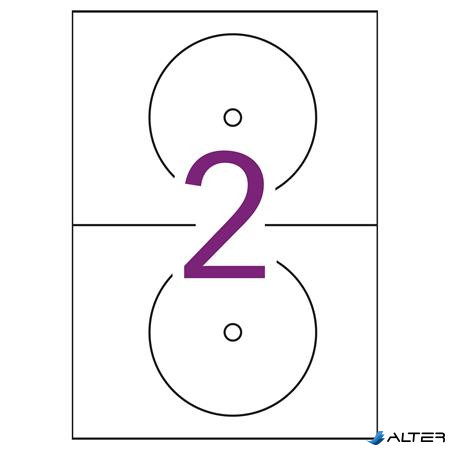 Etikett, CD/DVD, A4, teljes lefedettségű, matt, APLI "Mega"