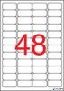 Etikett, 45,7x21,2 mm, biztonsági, kerekített sarkú, APLI, 480 etikett/csomag