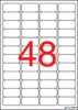 Etikett, 45,7x21,2 mm, biztonsági, kerekített sarkú, APLI, 480 etikett/csomag