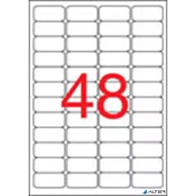   Etikett, 45,7x21,2 mm, biztonsági, kerekített sarkú, APLI, 480 etikett/csomag