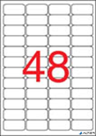 Etikett, 45,7x21,2 mm, biztonsági, kerekített sarkú, APLI, 480 etikett/csomag