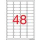 Etikett, 45,7x21,2 mm, biztonsági, kerekített sarkú, APLI, 480 etikett/csomag
