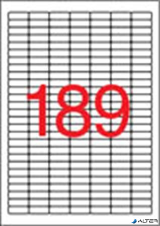 Etikett, univerzális, 25,4x10 mm, kerekített sarkú, APLI, 3780 etikett/csomag