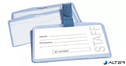 Névkitűző, csíptetővel, 90×56 mm, APLI