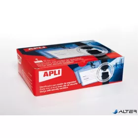   Azonosítókártya tartó, nyakba akasztható, biztonsági csattal, 90x56 mm, APLI