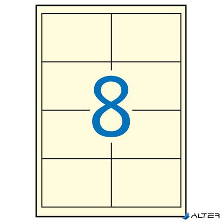 Etikett, 97x67,7 mm, színes, APLI, krémszínű, 160 etikett/csomag