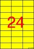 Etikett, 70x37 mm, színes, APLI, sárga, 2400 etikett/csomag
