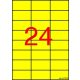 Etikett, 70x37 mm, színes, APLI, sárga, 2400 etikett/csomag