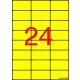 Etikett, 70x37 mm, színes, APLI, sárga, 2400 etikett/csomag