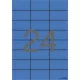 Etikett, 70x37 mm, színes, APLI, kék, 2400 etikett/csomag