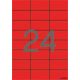 Etikett, 70x37 mm, színes, APLI, piros, 2400 etikett/csomag