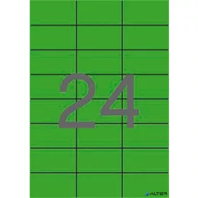 Etikett, 70x37 mm, színes, APLI, zöld, 2400 etikett/csomag
