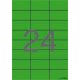 Etikett, 70x37 mm, színes, APLI, zöld, 2400 etikett/csomag