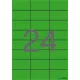 Etikett, 70x37 mm, színes, APLI, zöld, 2400 etikett/csomag
