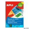 Etikett, 210x297 mm, színes, APLI, sárga, 100 etikett/csomag