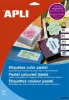 Etikett, 70x37 mm, színes, APLI, pasztell rózsaszín, 480 etikett/csomag