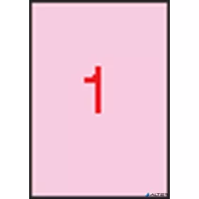   Etikett, 210x297 mm, színes, APLI, pasztell rózsaszín, 20 etikett/csomag