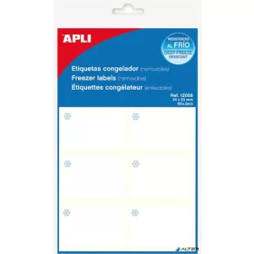   Etikett, 34x53 mm, fagyasztható, kerekített sarkú, A5 hordozón, APLI, 60 etikett/csomag