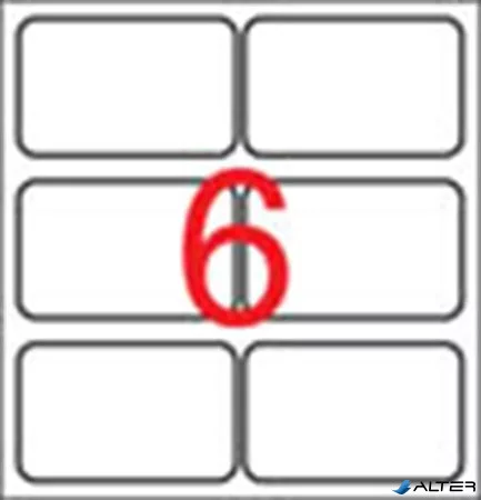 Etikett, 34x53 mm, fagyasztható, kerekített sarkú, A5 hordozón, APLI, 60 etikett/csomag