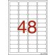 Etikett, 45,7x21,2 mm, poliészter, időjárásálló, kerekített sarkú, fehér, APLI, 960 etikett/csomag