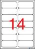 Etikett, 99,1x38,1 mm, poliészter, időjárásálló, kerekített sarkú, fehér, APLI, 280 etikett/csomag
