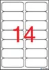 Etikett, 99,1x38,1 mm, poliészter, időjárásálló, kerekített sarkú, fehér, APLI, 280 etikett/csomag