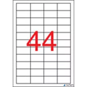   Etikett, 48,5x25,4 mm, poliészter, időjárásálló, matt, APLI, áttetsző, 880 etikett/csomag