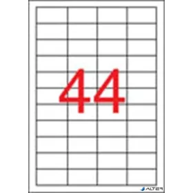   Etikett, 48,5x25,4 mm, poliészter, időjárásálló, matt, APLI, áttetsző, 880 etikett/csomag