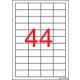 Etikett, 48,5x25,4 mm, poliészter, időjárásálló, matt, APLI, áttetsző, 880 etikett/csomag