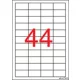 Etikett, 48,5x25,4 mm, poliészter, időjárásálló, matt, APLI, áttetsző, 880 etikett/csomag