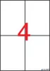 Etikett, 105x148 mm, poliészter, időjárásálló, fehér, APLI, 80 etikett/csomag